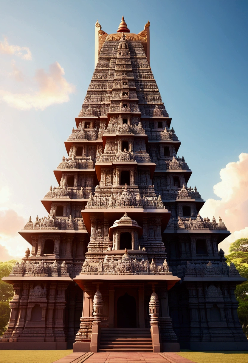 anime style indian temple