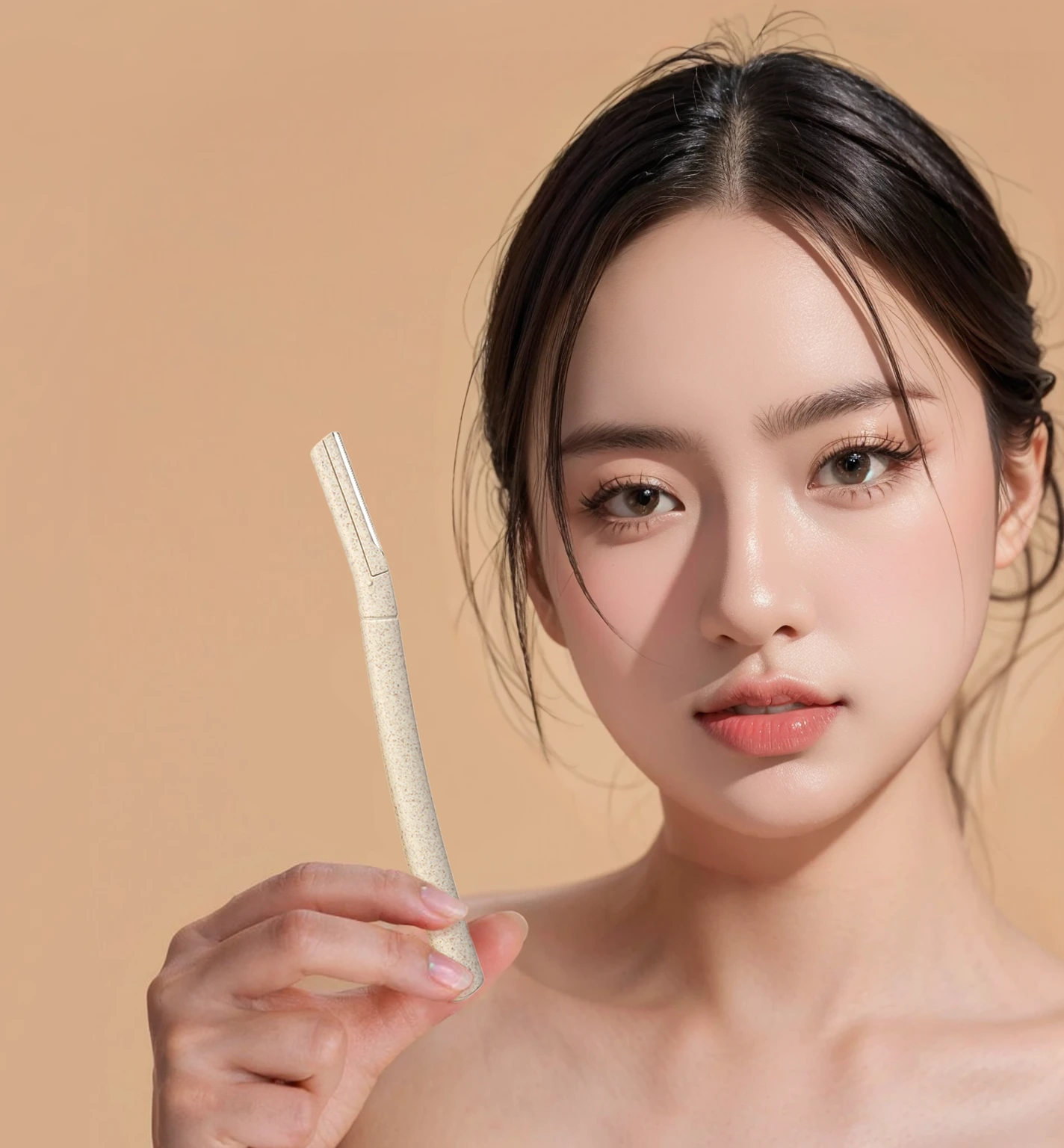 (8K、highest quality、highest quality、masterpiece、ultra high resolution(Reality:1.4),beautiful woman with perfect figure:1.4、big ,carefully crafted face, (carefully made hands)、skin texture)