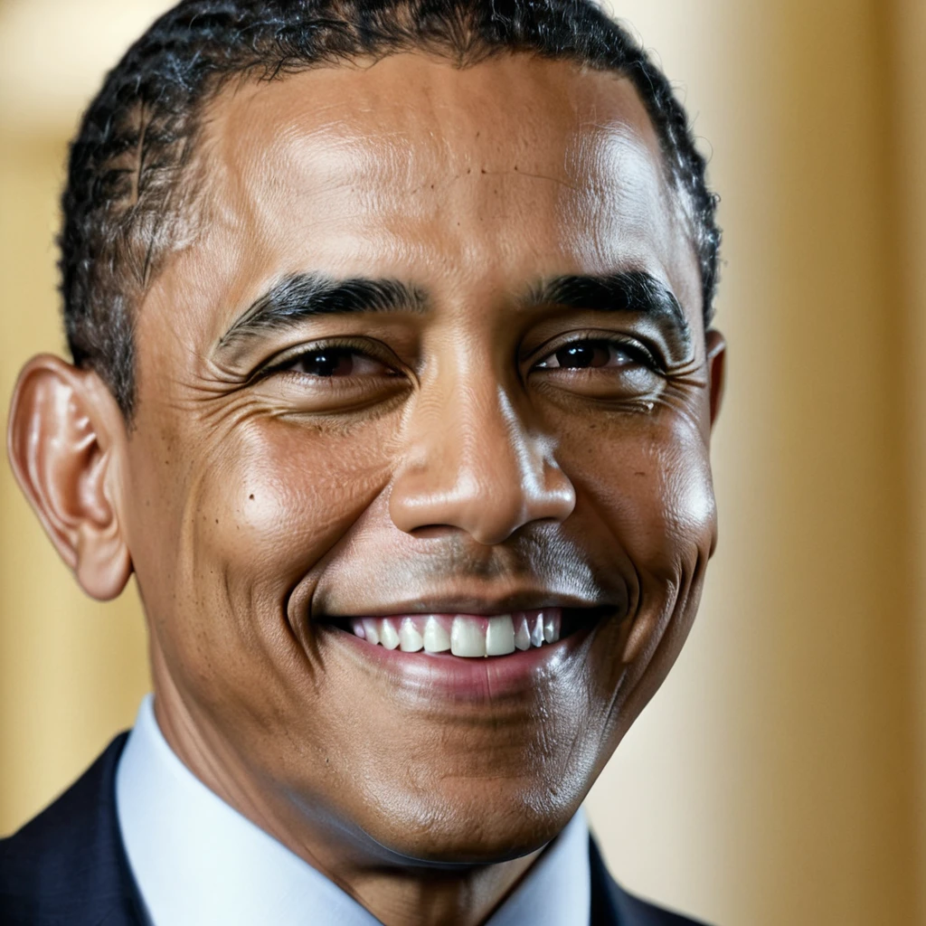 arafed image of a man in a suit and tie smiling, a portrait inspired by Carlos Berlanga, shutterstock, digital art, portrait of barack obama, photo of barack obama, film still of barack obama, portrait of obama, portrait of danny gonzalez, representative portrait, barack obama, presidential portrait, official photo portrait, closeup portrait shot