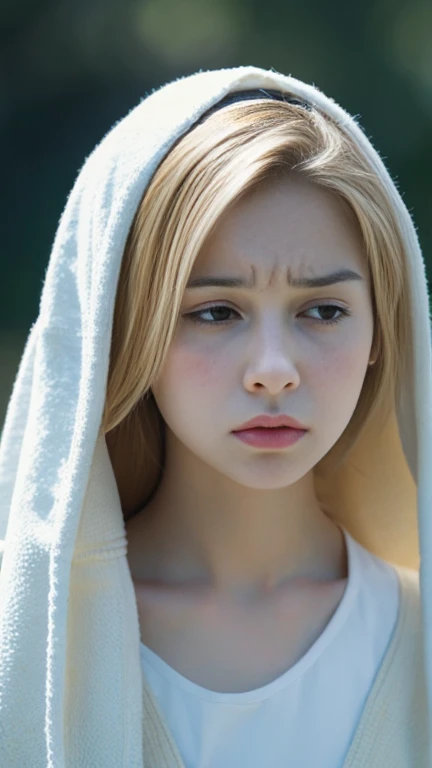 Gorgeous girl, white body, face like pain, feeling sick, depressed expression, super detailed.