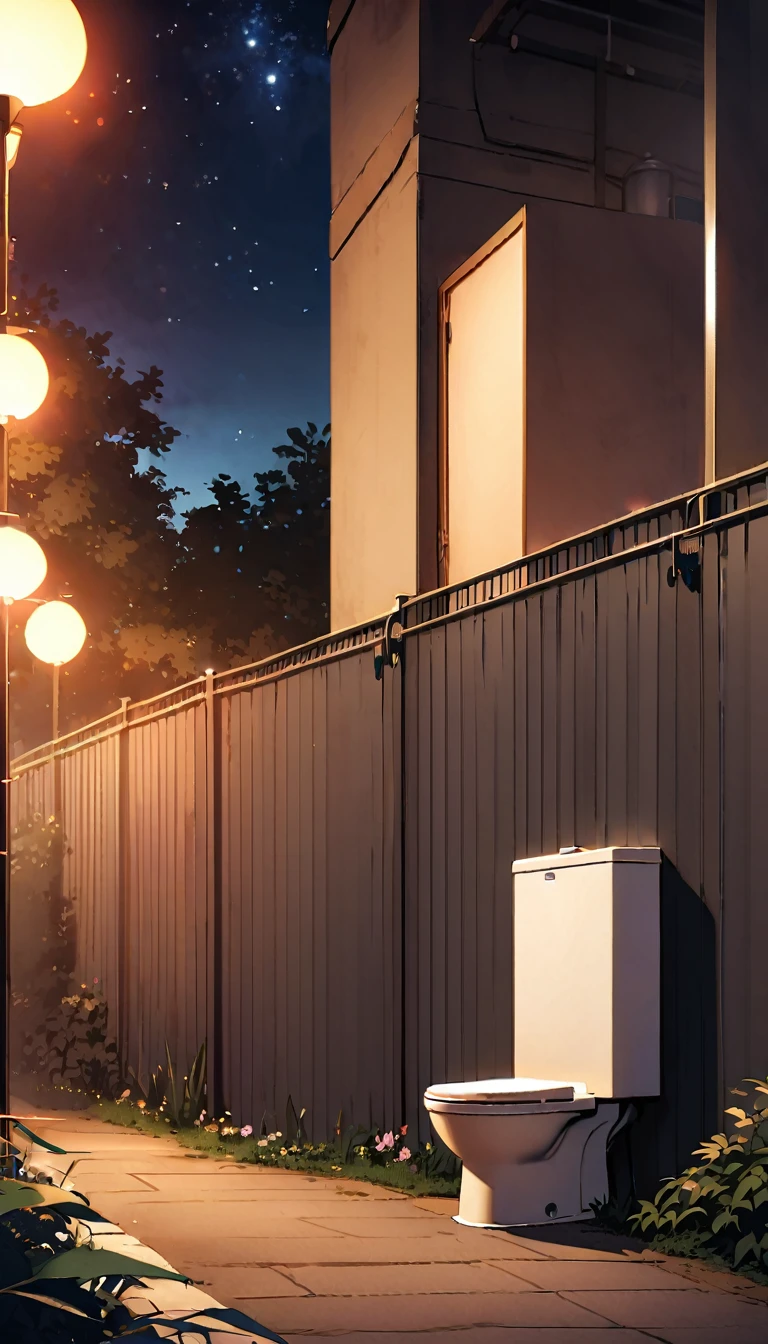 Toilets in the park、night