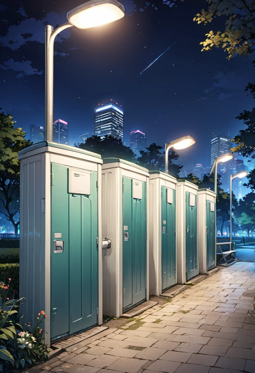 Toilets in the park、night