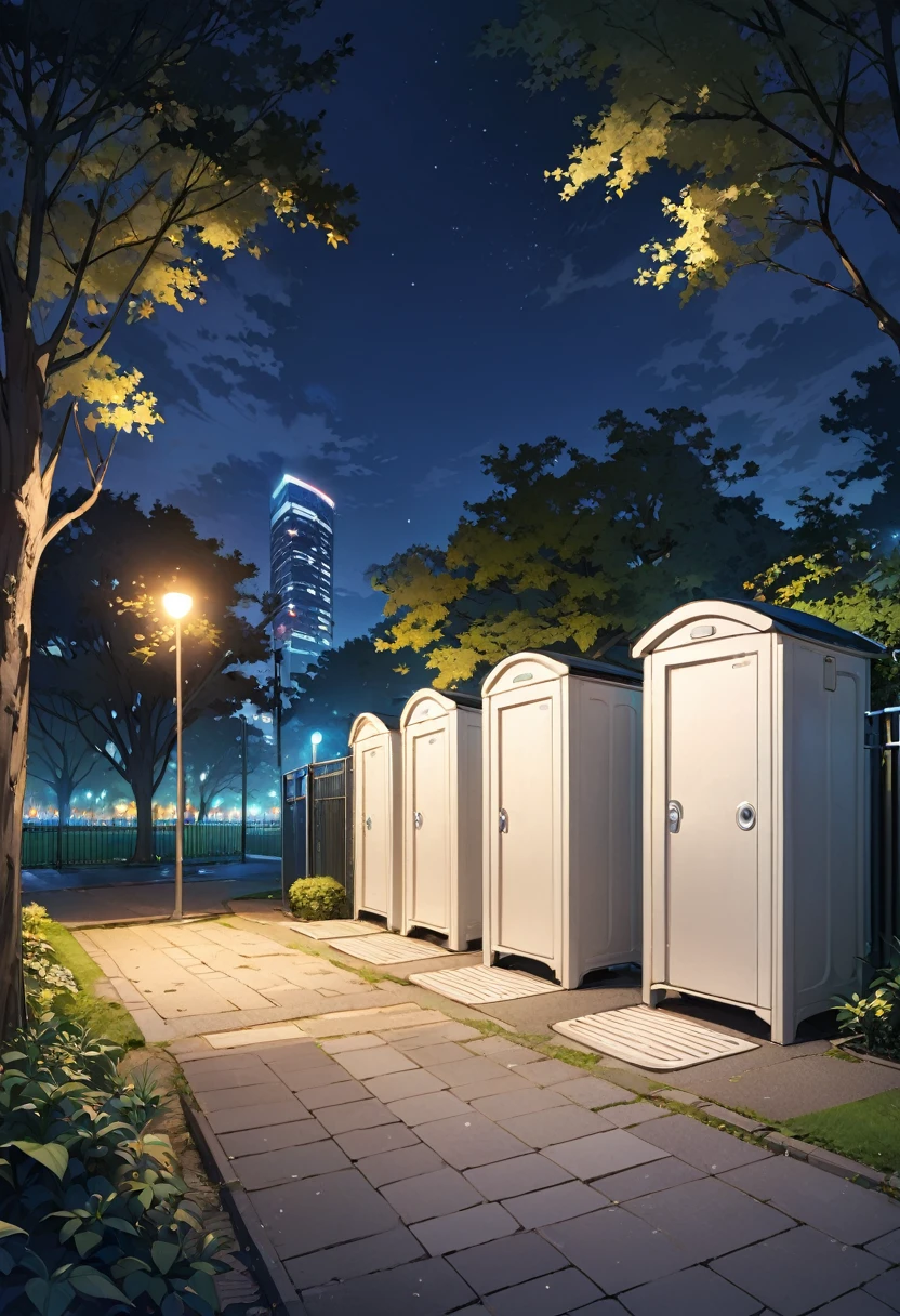 Toilets in the park、night