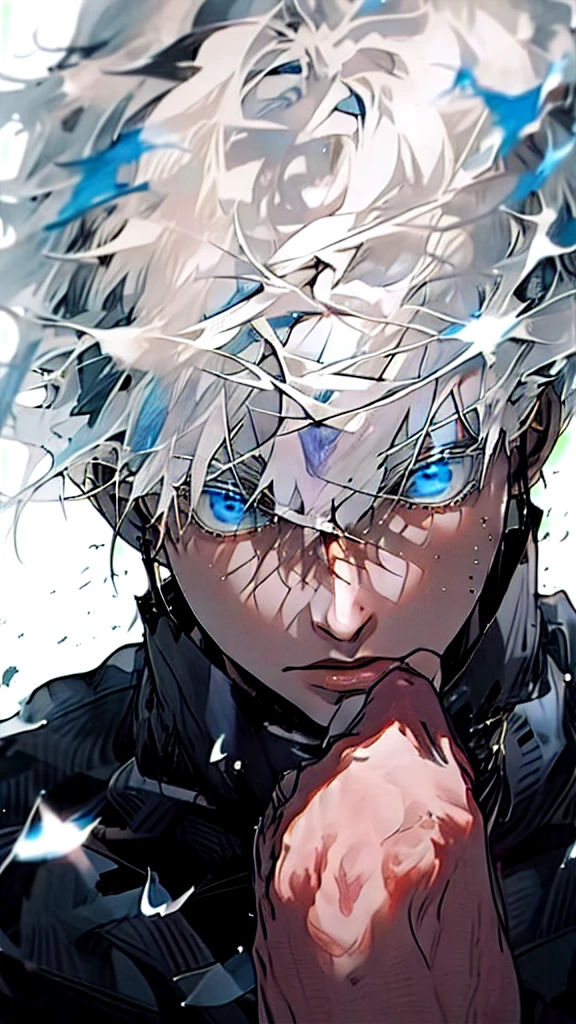 Gojo Satoru、Gray Hair、blue eyes