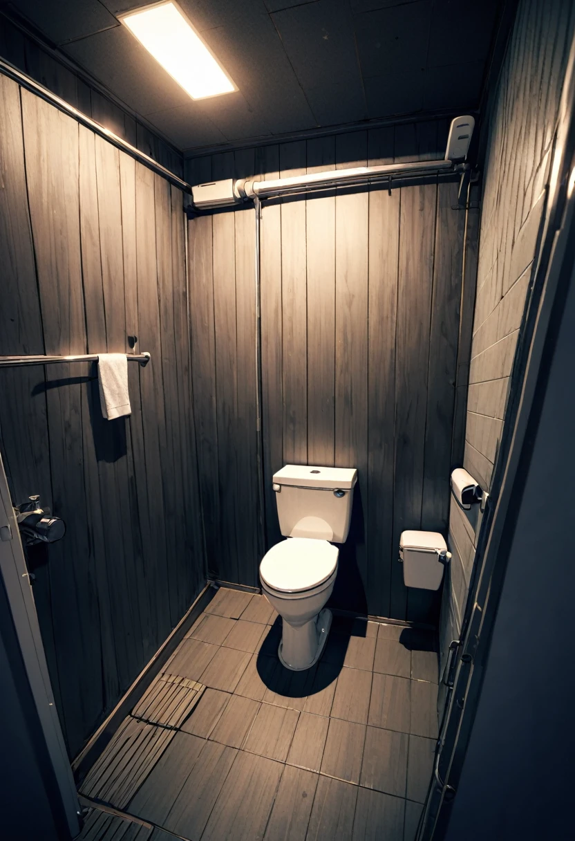 Private toilet、night