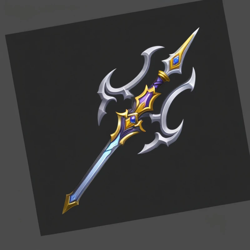 金色和黑色图案的sword的特写, sword, Hearthstone Weapon Art, polearm sword, Intricate Fantasy Spear, Fantasy weapons, Role Playing Game Items, Sword weapons, Hammer Weapon, metallic scepter, Tomahawk, RPG item rendering, Weapon Design, World of Warcraft Blizzard Weapon Art, Fantasy RPG Weapon Art, Weapon concept art