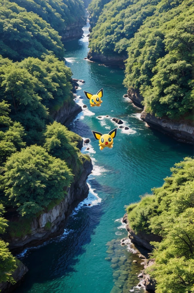 Pokémon Pichu in landscape