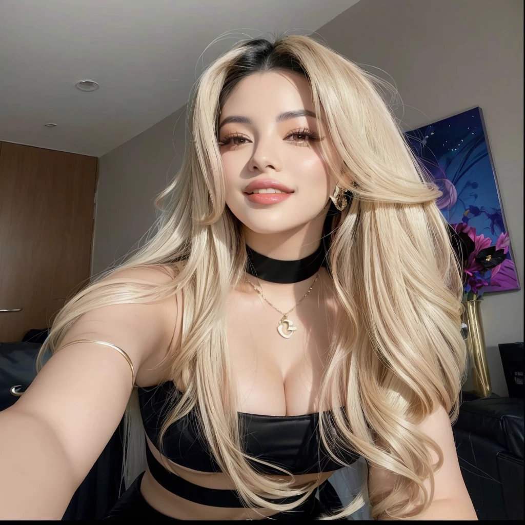 Woman with long black hair taking selfie in bright purple outfit like Selena Quintanilla's, parecida a jennie the Blackpink, beautiful south korean woman, Beautiful young Korean woman, korean girl, with long black hair, with long black hair, Beautiful young Korean woman, a girl with black hair., with long black hair, jennie the Blackpink, the Blackpink, selena morapho costume, selena quintanilla teepee suit purple with glitter.
