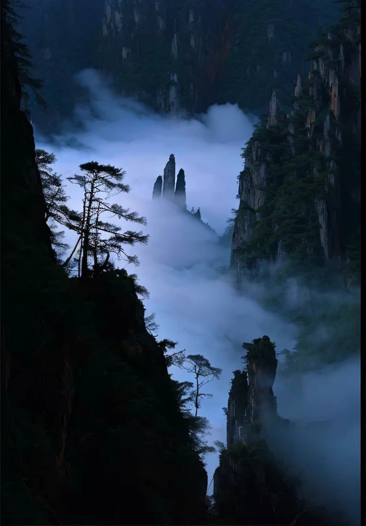 Mountain view in Alafud，山下有fog气弥漫的山谷, 迷fog山脉, Beautiful and mysterious, 神秘的薄fog, Magnificent natural scenery, 瀑布上的薄fog, Floating mountains, Mysterious scene, stunning nature in background, fog, Stunning Mountains, Taoist Temples in Huangshan, 形而上学的迷fog环境, water fog, 神秘的fog, Stunning scenery, Extremely beautiful and ethereal
