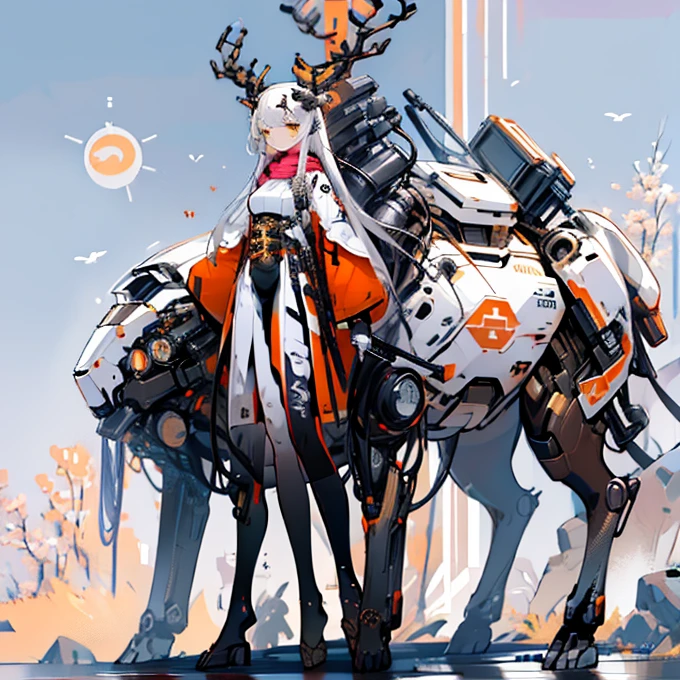 full-body shot(best quality),masterpiece, Very beautiful girl, Very detailed, Amazing, fine details, official art, Super detailed, High resolution, A girl stands in front of a tiger, (Taoism), Beautiful and meticulous girl, There is light on the face, nobody, Flowing blonde hair, Mechanical Lady, Mechanical Armor, water, Armored, Pink mech, Honey Mecha, Machinery,burning city, broken streets, ruins,Motorcycle Friends,horizon,(whole body:0.8),upper bust_Body,,Taoism,flower,Long Er,Bathyscaphe，tarot，(masterpiece, highest quality), (Detailed Hair), Very detailed, Anime Style, whole body, alone, Concept Art, Science Fantasy Combat Girl, Neck-length black and yellow hair, Golden Eyes, His right hand has been modified into a deadly cybernetic claw.. Cyber Kimono, Torn red scarf, Cyber Horned, Wearing tabi socks, White Background, whole body, Standing in the wasteland,Miss, witch hunter, Super detailed, Japanese hairstyle, Surreal robotic arm
