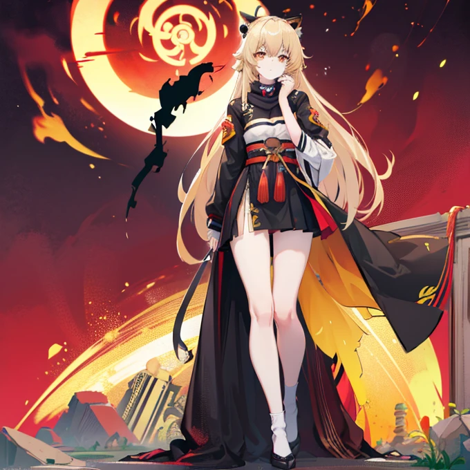 full-body shot(best quality),masterpiece, Very beautiful girl, Very detailed, Amazing, fine details, official art, Super detailed, High resolution, A girl stands in front of a tiger, (Taoism), Beautiful and meticulous girl, There is light on the face, nobody, Flowing blonde hair, Mechanical Lady, Mechanical Armor, water, Armored, Pink mech, Honey Mecha, Machinery,burning city, broken streets, ruins,Motorcycle Friends,horizon,(whole body:0.8),upper bust_Body,,Taoism,flower,Long Er,Bathyscaphe,tarot,(masterpiece, highest quality), (Detailed Hair), Very detailed, Anime Style, whole body, alone, Concept Art, Science Fantasy Combat Girl, Neck-length black and yellow hair, Golden Eyes, His right hand has been modified into a deadly cybernetic claw.. Cyber Kimono, Torn red scarf, Cyber Horned, Wearing tabi socks, White Background, whole body, Standing in the wasteland,Miss, witch hunter, Super detailed, Japanese hairstyle, Surreal robotic arm