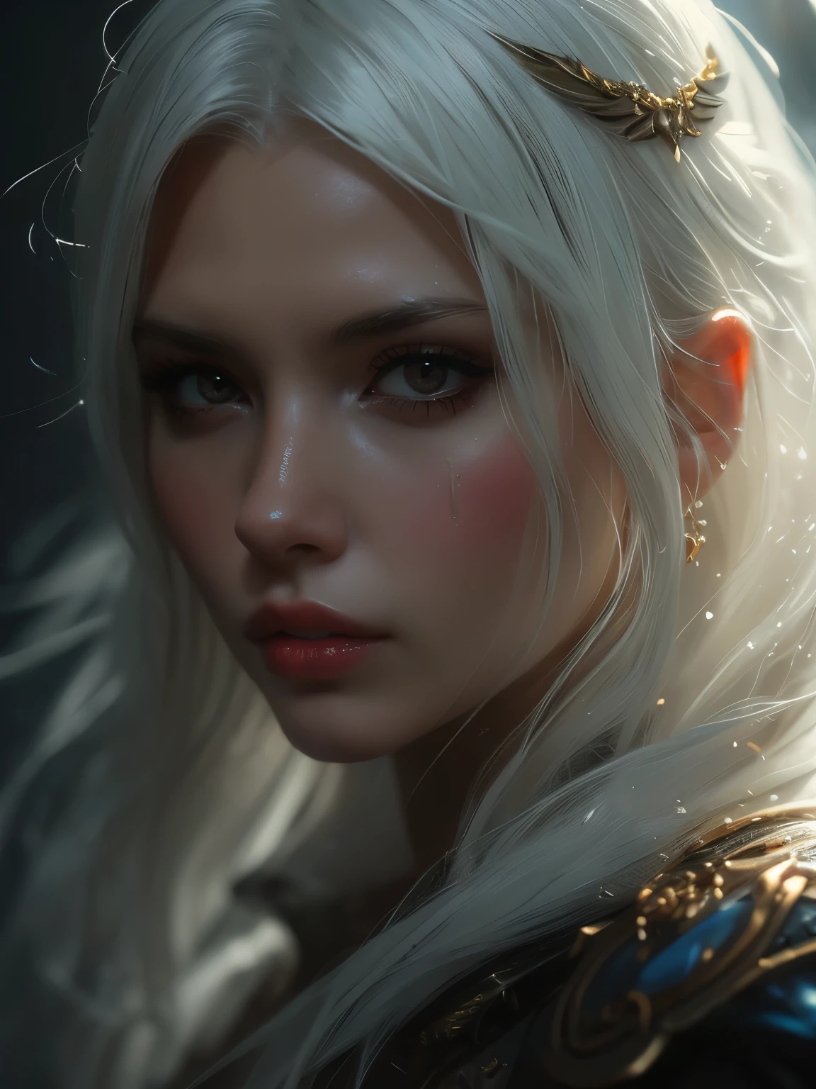 a close up of a woman with white hair and a white mask, beautiful character painting, guweiz, artwork in the style of guweiz, white haired deity, by Yang J, epic exquisite character art, stunning character art, by Fan Qi, by Wuzhun Shifan, guweiz on pixiv artstation