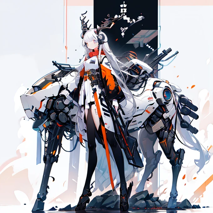 full-body shot(best quality),masterpiece, Very beautiful girl, Very detailed, Amazing, fine details, official art, Super detailed, High resolution, A girl stands in front of a tiger, (Taoism), Beautiful and meticulous girl, There is light on the face, nobody, Flowing blonde hair, Mechanical Lady, Mechanical Armor, water, Armored, Pink mech, Honey Mecha, Machinery,burning city, broken streets, ruins,Motorcycle Friends,horizon,(whole body:0.8),upper bust_Body,,Taoism,flower,Long Er,Bathyscaphe，tarot，(masterpiece, highest quality), (Detailed Hair), Very detailed, Anime Style, whole body, alone, Concept Art, Science Fantasy Combat Girl, Neck-length black and yellow hair, Golden Eyes, His right hand has been modified into a deadly cybernetic claw.. Cyber Kimono, Torn red scarf, Cyber Horned, Wearing tabi socks, White Background, whole body, Standing in the wasteland,Miss, witch hunter, Super detailed, Japanese hairstyle, Surreal robotic arm
