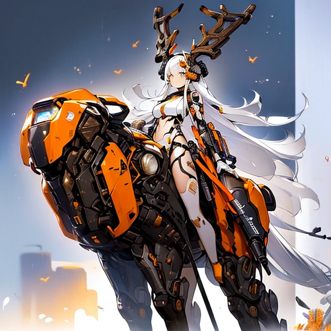 full-body shot(best quality),masterpiece, Very beautiful girl, Very detailed, Amazing, fine details, official art, Super detailed, High resolution, A girl stands in front of a tiger, (Taoism), Beautiful and meticulous girl, There is light on the face, nobody, Flowing blonde hair, Mechanical Lady, Mechanical Armor, water, Armored, Pink mech, Honey Mecha, Machinery,burning city, broken streets, ruins,Motorcycle Friends,horizon,(whole body:0.8),upper bust_Body,,Taoism,flower,Long Er,Bathyscaphe,tarot,(masterpiece, highest quality), (Detailed Hair), Very detailed, Anime Style, whole body, alone, Concept Art, Science Fantasy Combat Girl, Neck-length black and yellow hair, Golden Eyes, His right hand has been modified into a deadly cybernetic claw.. Cyber Kimono, Torn red scarf, Cyber Horned, Wearing tabi socks, White Background, whole body, Standing in the wasteland,Miss, witch hunter, Super detailed, Japanese hairstyle, Surreal robotic arm