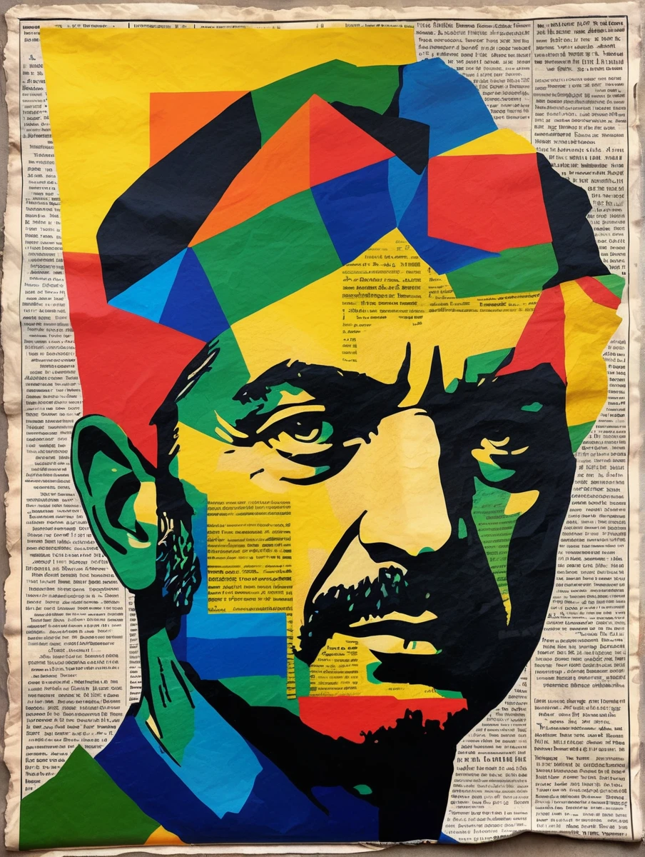 (Ink on newspaper in the style of Louis Jober:1.5), Naples, Vesuvius, Imagine an artistic movement in which portraits vividly express the inner thoughts and feelings of their subjects.。, Changing patterns of color and light
