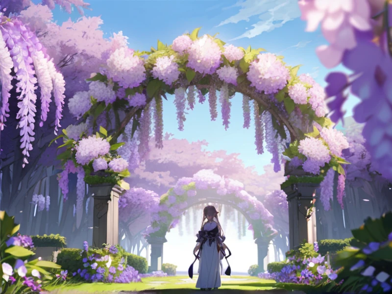 Wisteria,Flower Arch,Wisteria棚のように