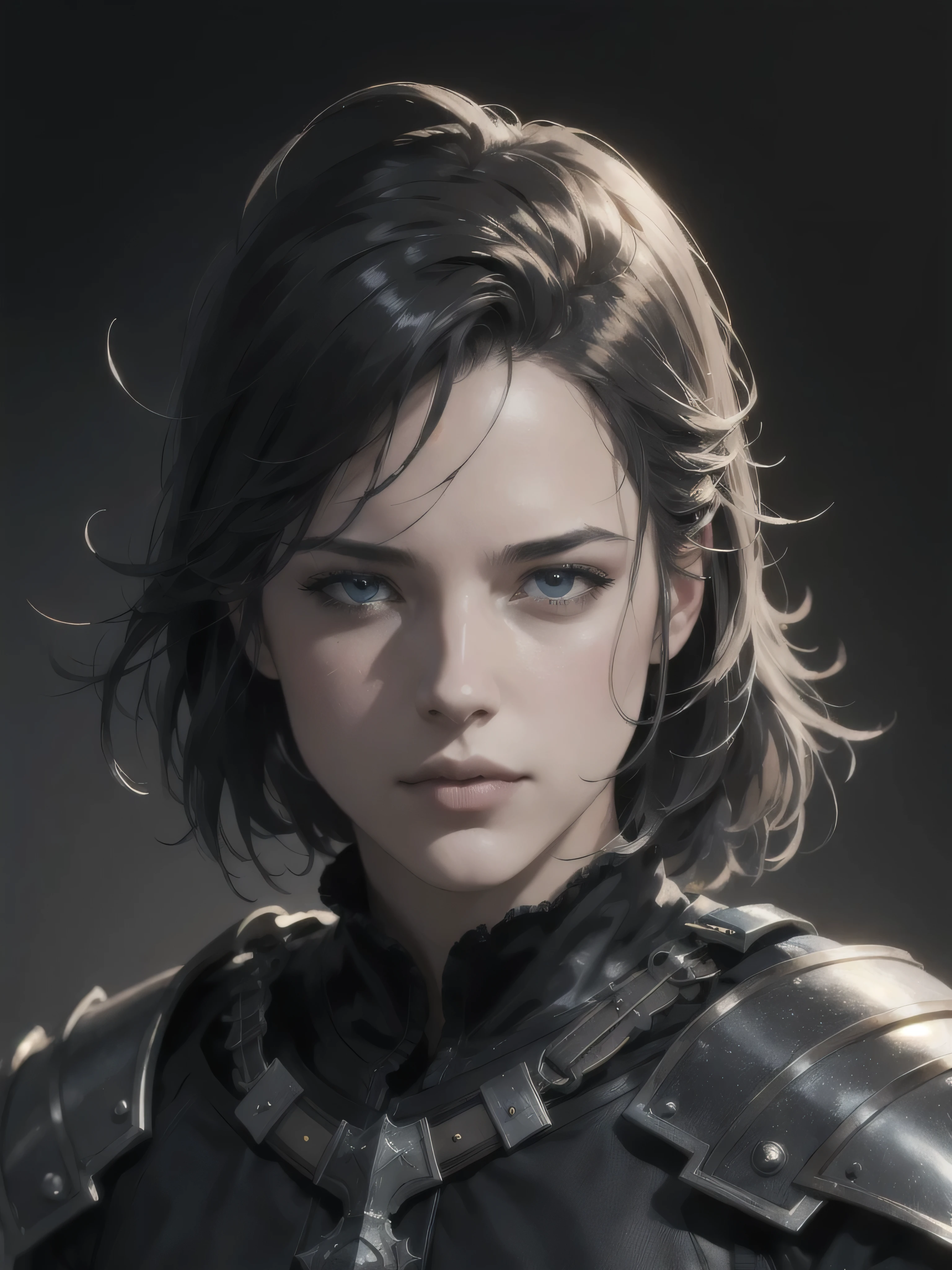 (by Greg Rutkowski: 1.2). ((knight of the soul, dark fantasy, face portrait)). (extremely detailed CG unity 8k wallpaper, masterpiece, best quality, ultra-detailed, depth of filed, HDR:1.2, detailed eyes). serious expression, beautiful detailed eyes, beautiful detailed lips, extremely detailed face and eyes, vibrant color, intricate detail, complementary colors, fantasy concept art, 8k resolution