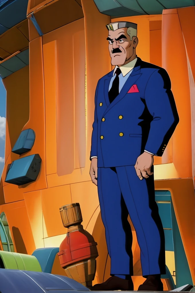 John Jonah Jameson, shirtless, masculine, standing