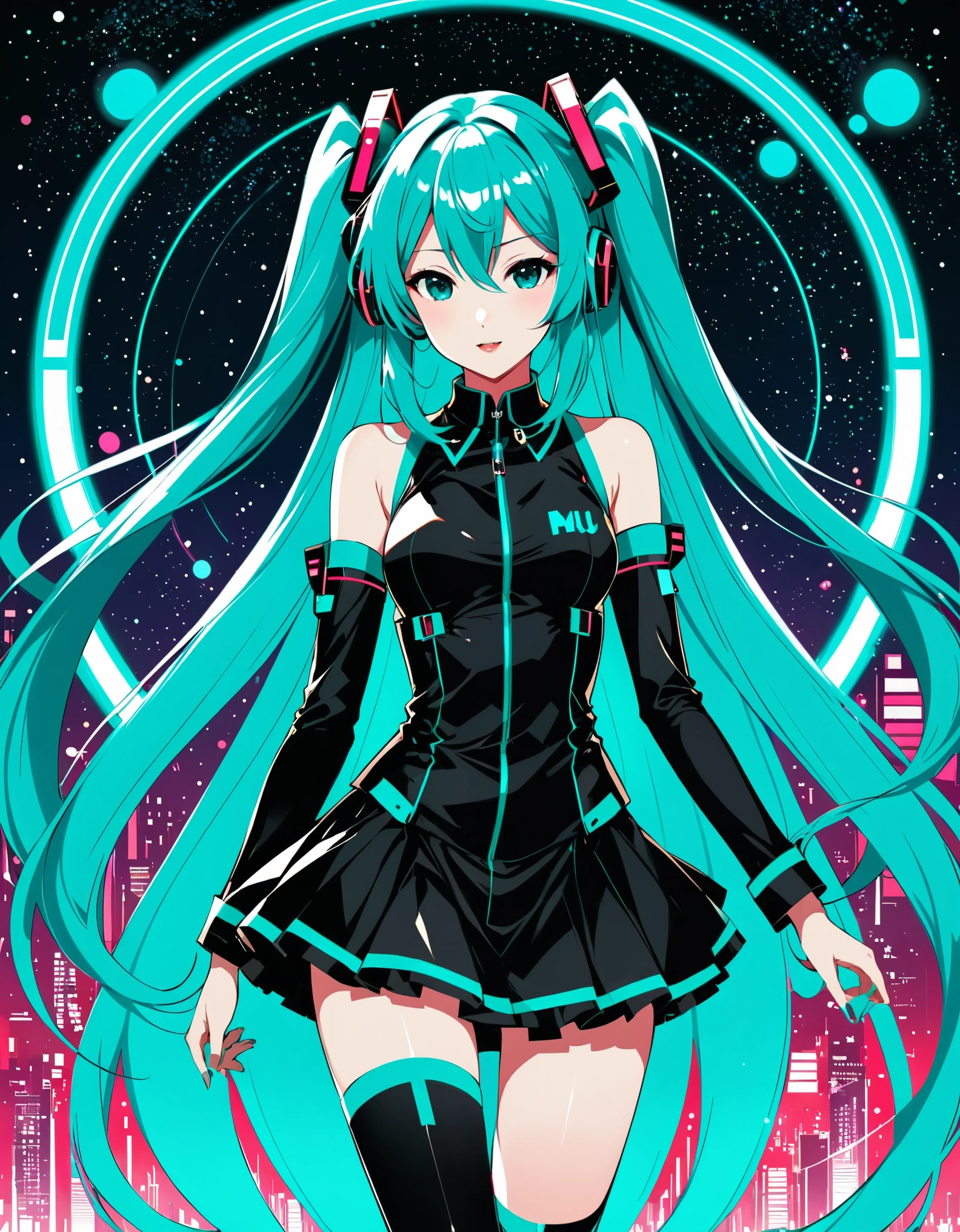 in style of Kilian Eng,Hatsune Miku