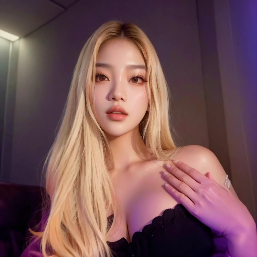 mulher loira com sutiã preto e top preto, parque roseanne de blackpink, coreana, linda mulher sul-coreana, jossi do blackpink, Linda jovem coreana, portrait of jossi do blackpink, Jinyoung Shin, heonhwa choe, Jaeyeon Nam, Linda jovem coreana, 18 anos de idade, lalisa manobal, Xisionwu