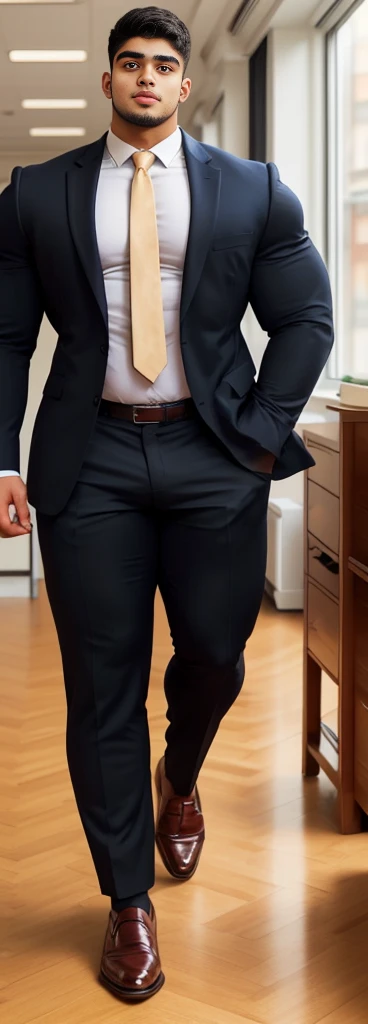 4 meter tall slightly overweight indian men. 20 years old. Childish Young hairless fresh face. In london with friend. Very sexy Posing for camera. Muscular. Wearing a tight office suit. Big ass. Smooth body and face. Belly seen. Long long legs. View from the back.