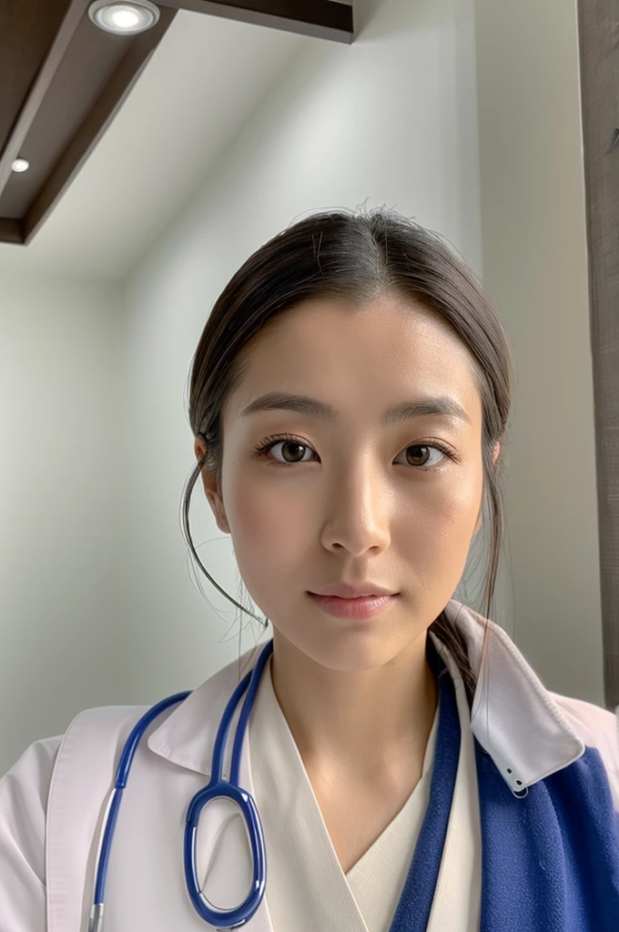 ((Highest quality)), ((masterpiece)), (detailed),Perfect Face,Japanese,Female doctor,White
