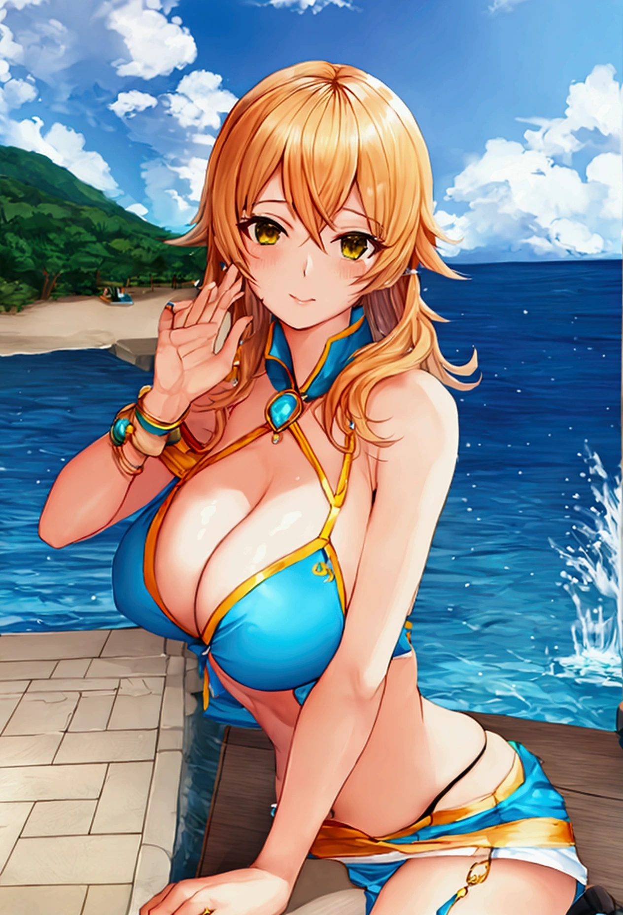 nami touching her tits