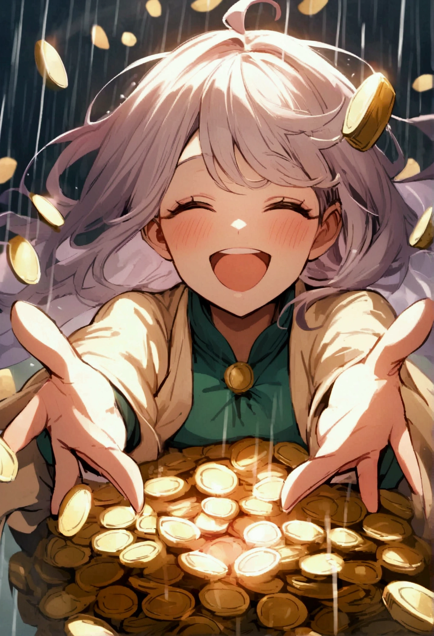19 year old female student braids white hair.Having sex with a 47 year old man.Selling sexual services.Alley area in Tokyo.cute.heart.Big cock.The cock is deep..Her hand held a wad of money..Shaking pattern, sex thrusting