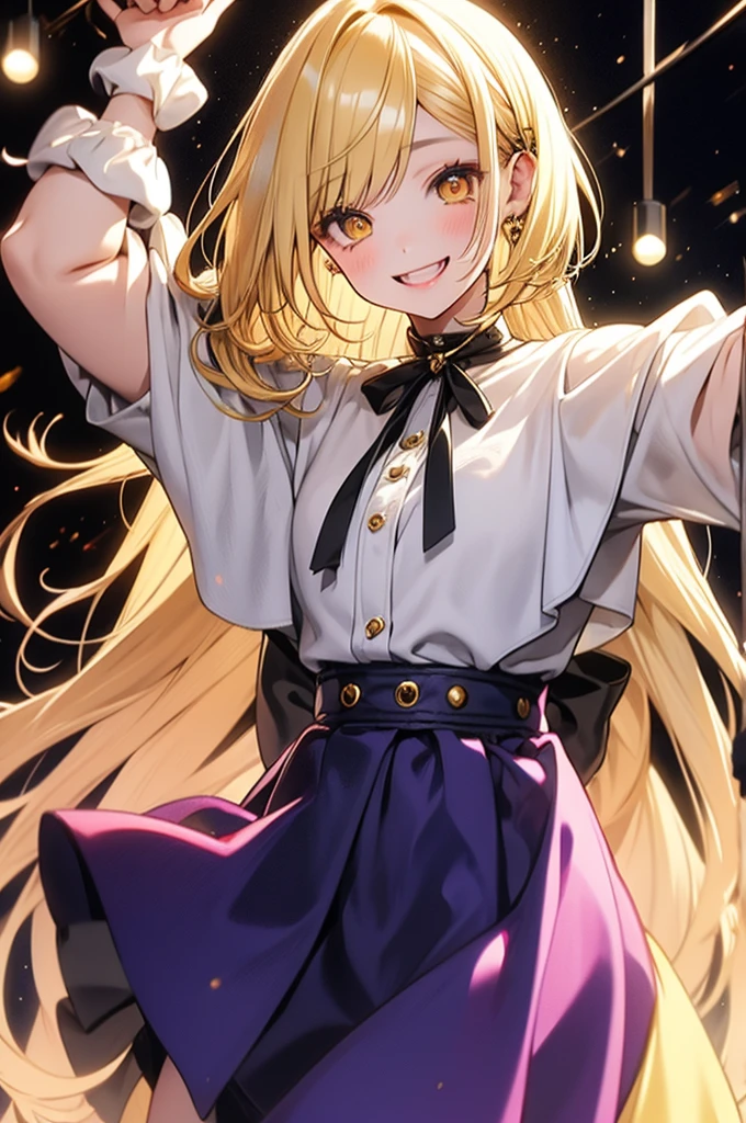 Best Quality，Young Girl， girl，，Young，Light novel，Elementary school girl，Blonde Hair，Beautiful girls，８K，Perfectly portrayed，smile，High quality，new，Absurd，colorful，masterpiece，Long Hair，Sparkling，Horny girl，Naughty Girls，Angel，Perfect Face，strongest，mini skirt，tights，stylish，