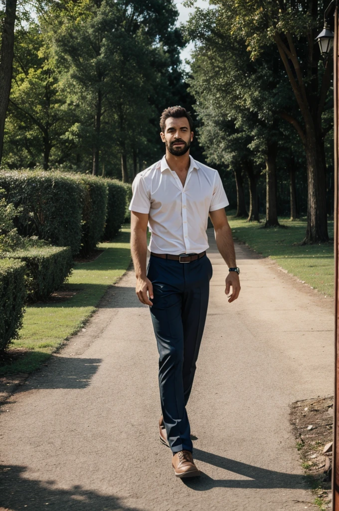 A man alone in outside