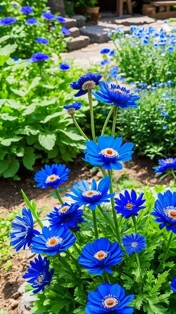 highest qualty, a mezmerising of anemone or blue cornflower flowers field Garden, flowers garden, Rich colors.
Award awinning photos