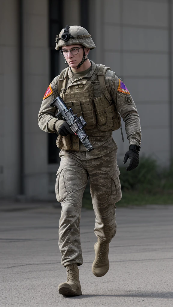 Soldier in action