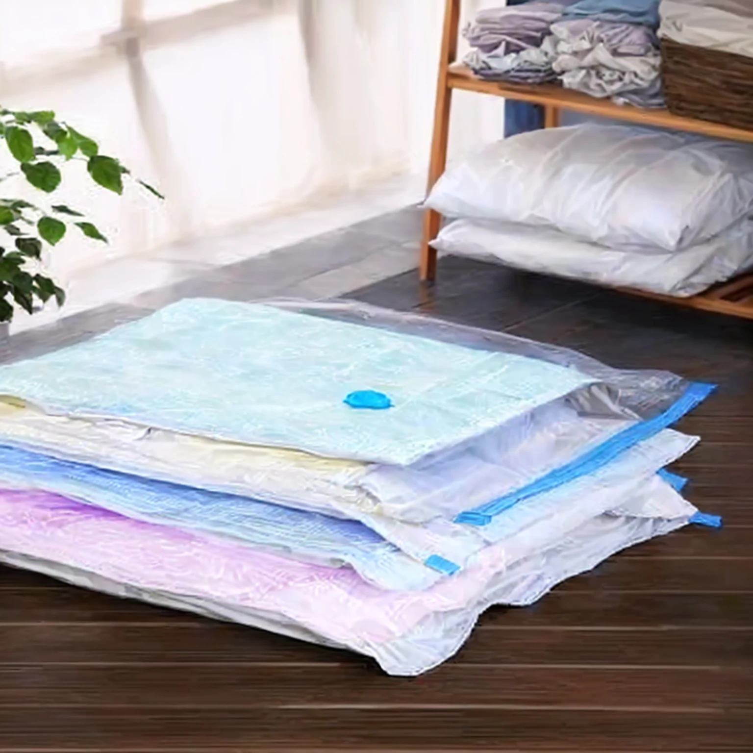 There are many cloth bags on the floor, elegant, high quality], best quality, elegant high quality, high quality”, high quality ”, Bags on the ground, vacuum, beautiful!!, large size, sleeping bag, fashionable, 5 d, 5D, : 5. Fashion, thing, extremely high quality, masterpiece!, high quality, high quality