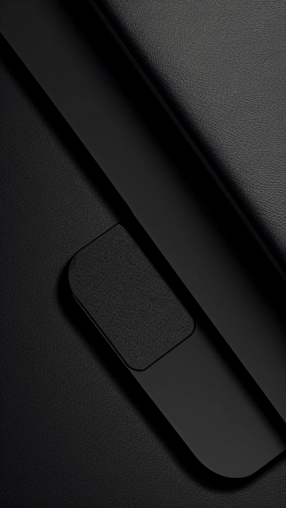 Make me a wallpaper for iPhone 14 pro max, color negro mate, and 3d, detailed, minimalist