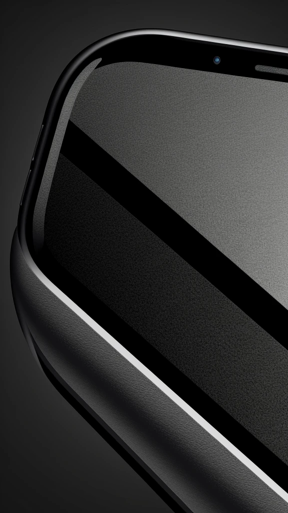 Make me a wallpaper for iPhone 14 pro max, color negro mate, and 3d, detailed, minimalist