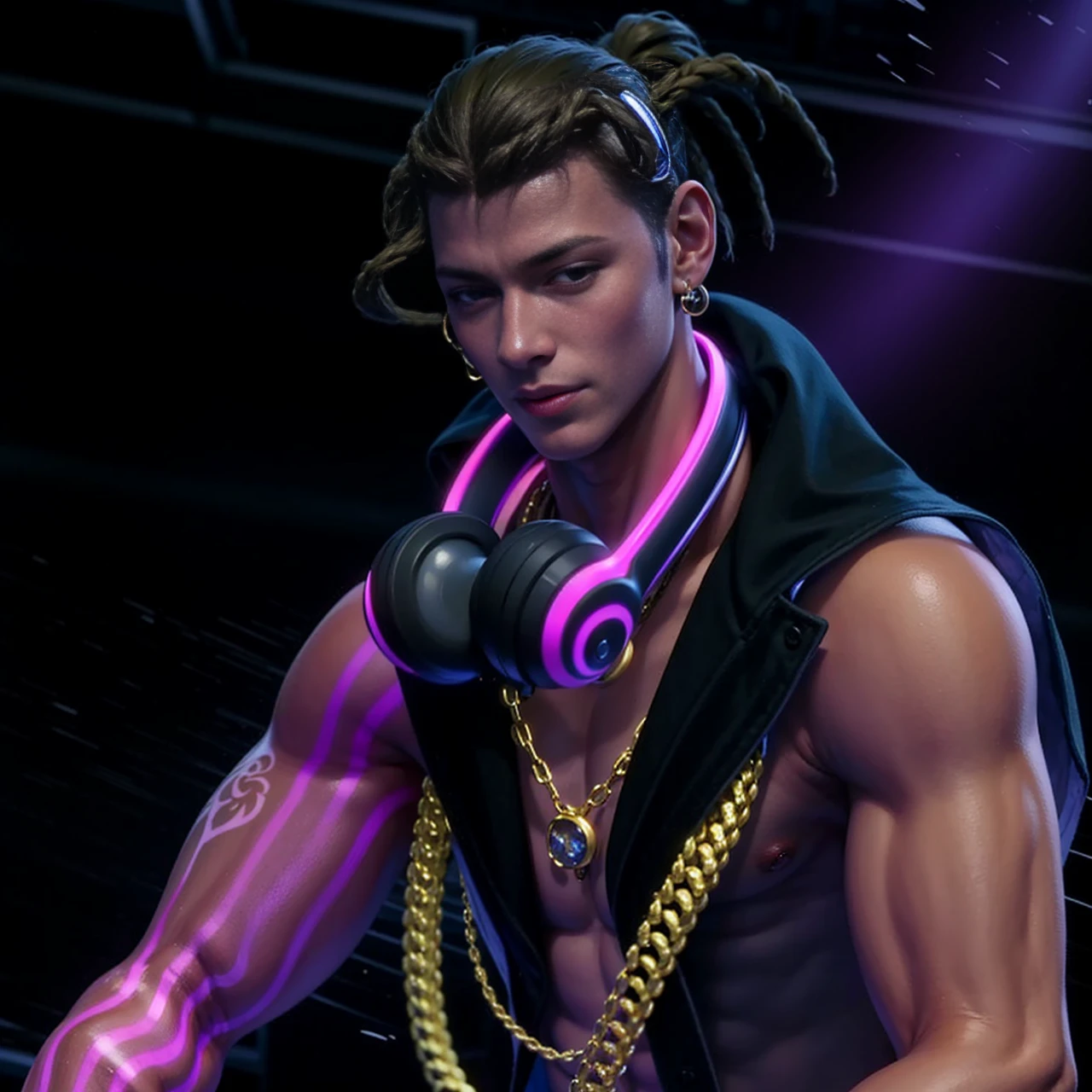Best quality, masterpiece, detailed skin texture, detailed clothes texture, detailed face, super detail, 8k, intricate detail, 1 boy, The color doesn't change, Muscle guy, 1 guy
