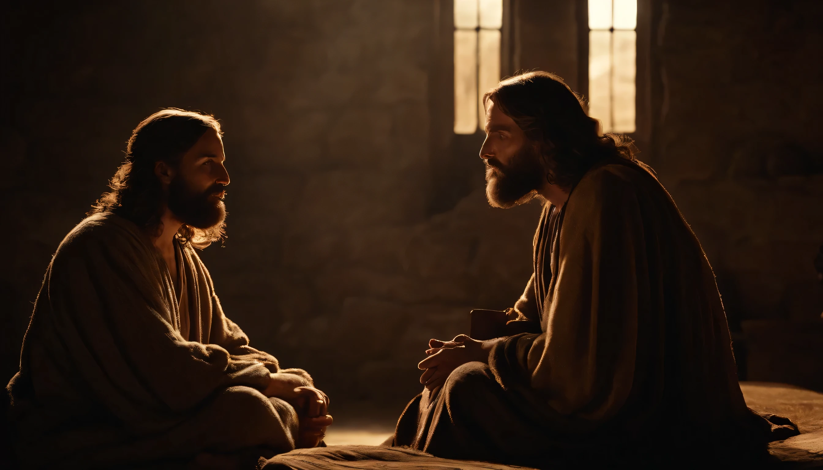 Transformation en cours: Jésus et Nicodème