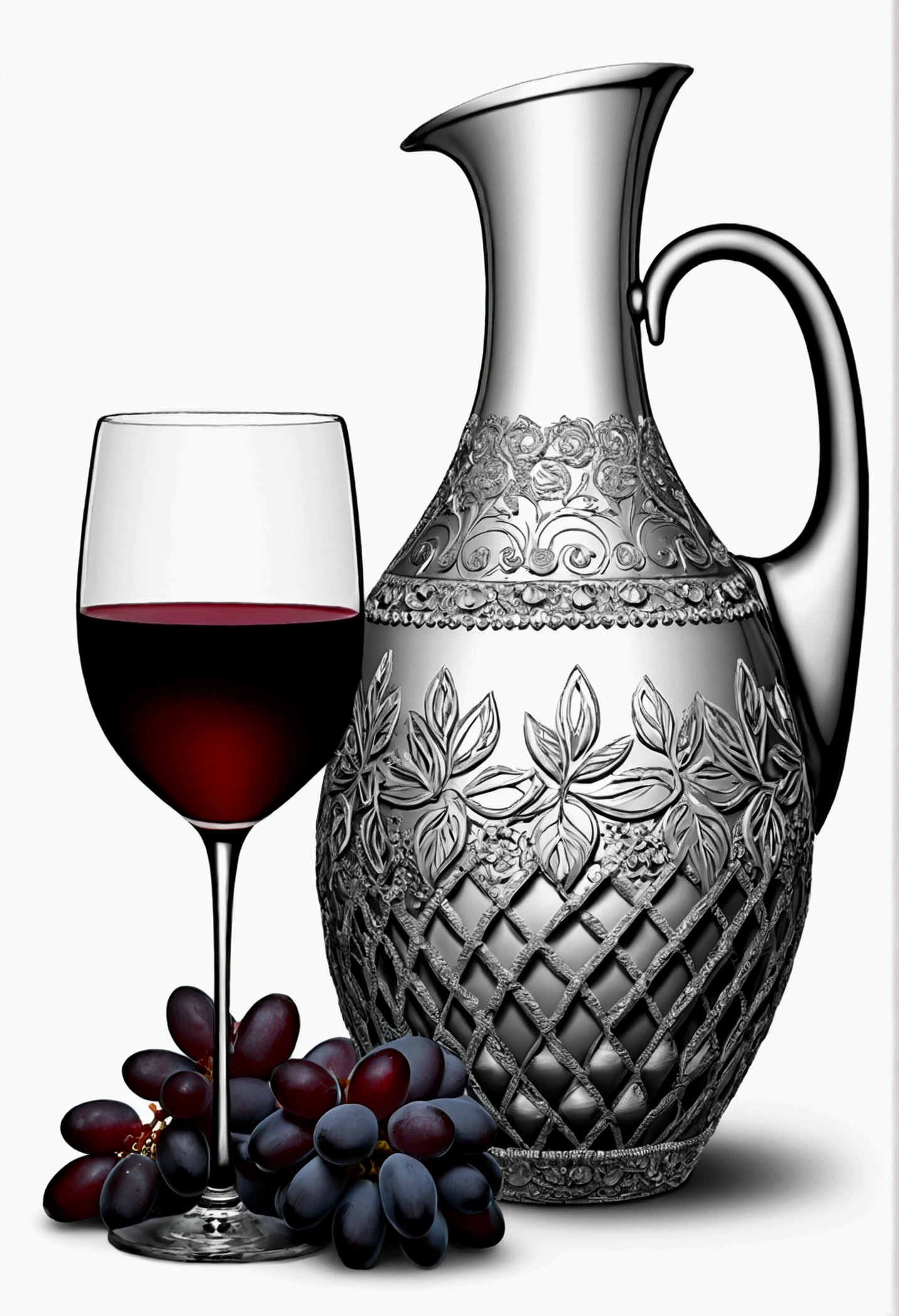 With a jug of wine