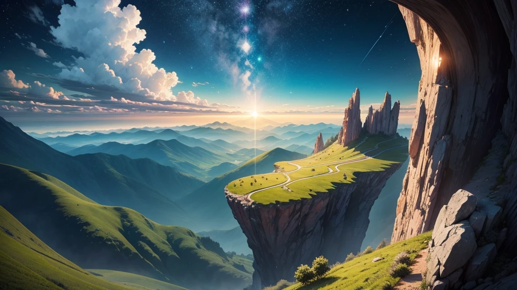 Star of the sky　hill　landscape