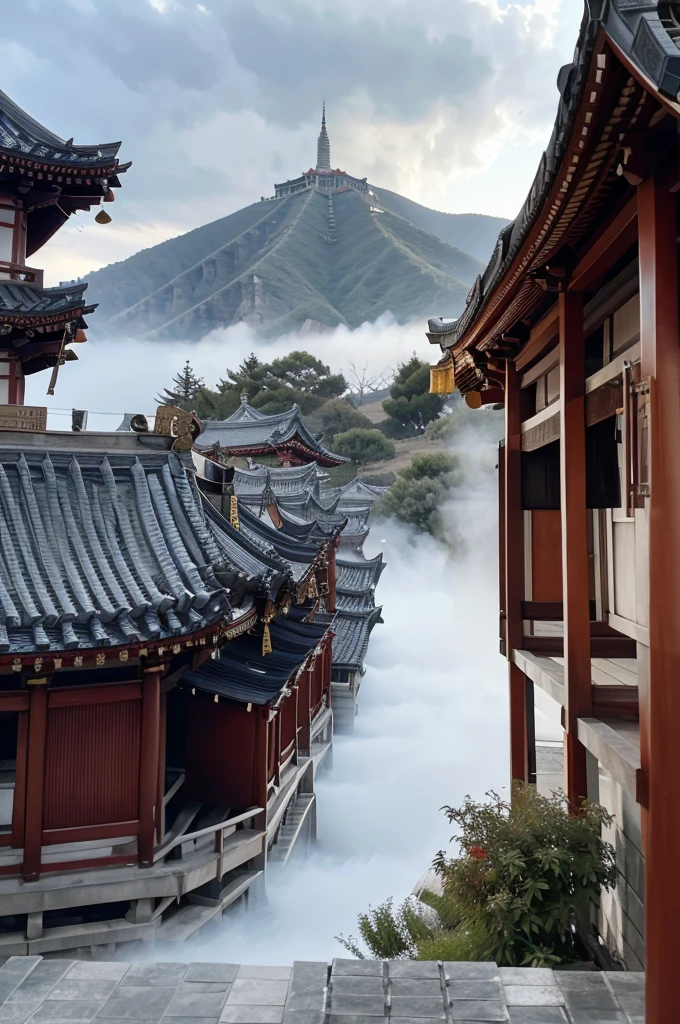 In the prosperous era of the Tang Dynasty, the bell of Xiangji Temple echoed through the ancient city of Chang'an. However, the peaceful chimes were suddenly interrupted by the thunderous drums of war, as the Battle of Xiangji Temple erupted.
The backdrop of the scene is a range of undulating mountains, with dark clouds gathering in the sky, foretelling an impending storm. Xiangji Temple sits amidst the mountains, its ancient architecture appearing solemn and dignified amidst the tempest.
At the center of the scene is the battlefield where two armies are locked in a standoff. The soldiers of the Tang Dynasty, clad in iron armor and wielding spears and bows, have determination and courage etched on their faces. Warhorses neigh, and soldiers grip their weapons, ready to face the battle that is about to unfold.
The enemy forces are assembled on the opposite hillside, their figures blurred in the gloomy sky, yet their equally formidable will to fight is palpable. Between the two armies lies an open plain, destined to be the site of this life-and-death struggle.
On the left side of the scene, a young general stands on a high ground, his gaze piercing through the fog of war, gazing into the distance. By his side are a group of loyal generals and strategists, deeply engaged in discussing tactics.
On the right side, the monks of Xiangji Temple stand firm in their faith amidst the flames of war, their figures tranquil in the shadow of the temple. Even as the fire of battle is about to spread, their hearts hold only the prayer for peace.
The entire scene is filled with motion and tension, yet it also conveys a tranquility and solemnity that transcends the war. This is a battle about faith, honor, and life, where every detail is worth being meticulously depicted.