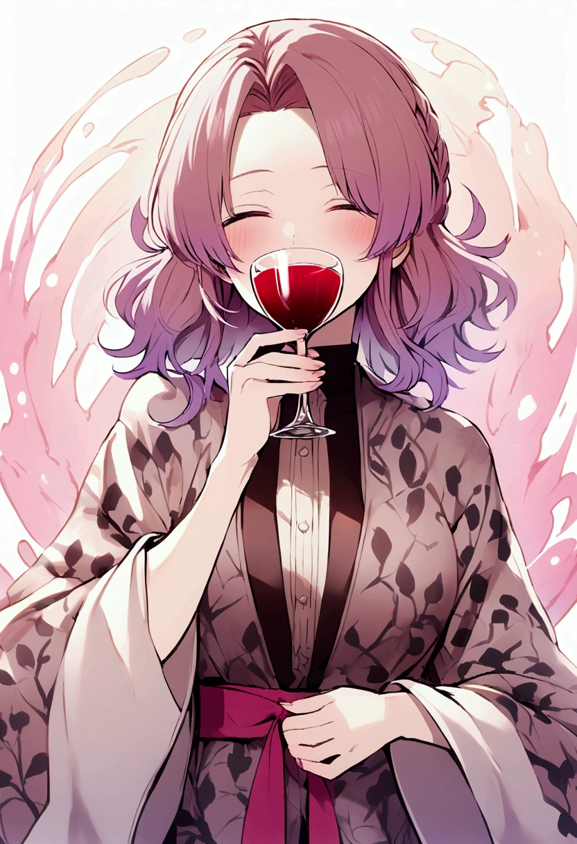 Shinobu Kocho, Drinking wine