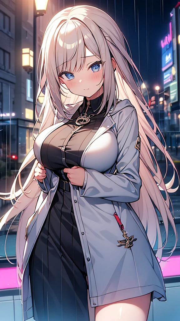 One girl, 18-year-old, Mix 4, (32k, RAW Photos, Highest quality, masterpiece:1.2), (Anime-like, photoAnime-like:1.37), cute, night, rain, Humidity, Professional Lighting, Photon Mapping, Radio City, Physically Based Rendering, Super Resolution, (Big Breasts:1.2), {{The biological weapon that had preyed on the younger sister took her place and reunited with the older brother.}}, Girl Skull, whole body, NSFW