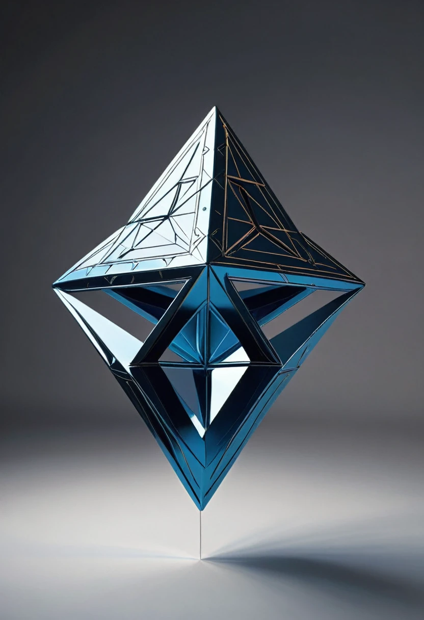 Three-dimensional Star of David. The vertex of the tetrahedron pointing upward, ends a hand's length above the head and the downward-pointing vertex of the tetrahedron, ends at a hand's length below your feet. Run a tube from the top vertex to the bottom point, through the body's main energy centers or chakras. This tube, for your body, has the diameter of the circle you make when you touch your largest finger with your thumb. It looks like a fluorescent glass tube, except that it has a crystalline structure at the ends that fit inside the two vertices of the star tetrahedron.