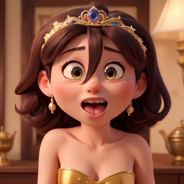 ((best quality)), ((masterpiece)), (detailed), Princess Jasmin, oral rape
