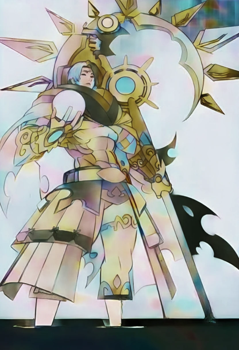 An anime character holding a magical staff.