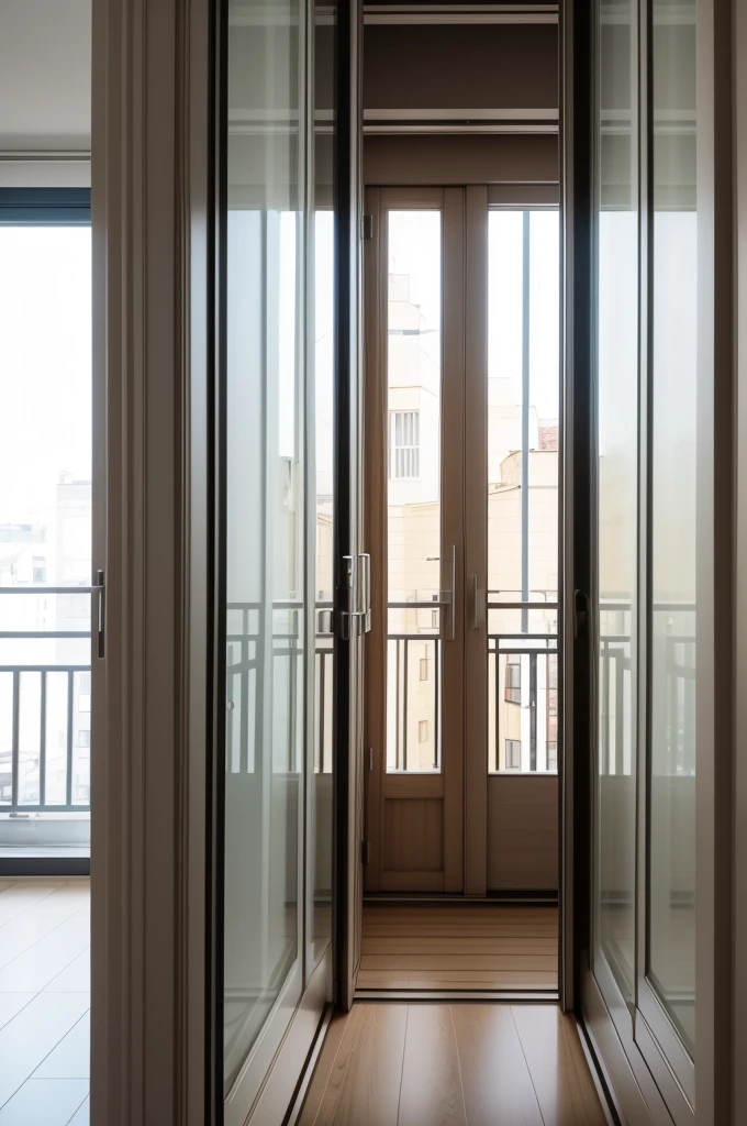 Realistic view through the apartment window, Real images
