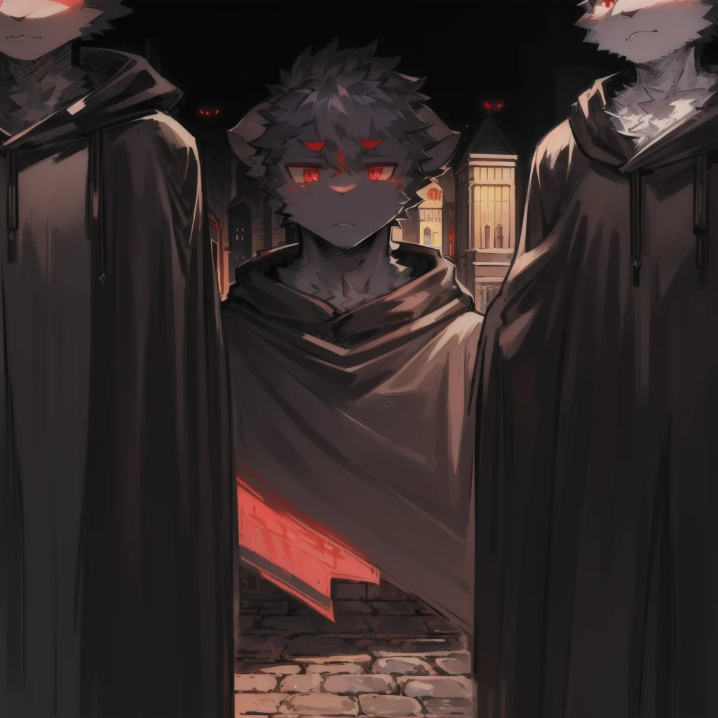(hairy:1.2),(deep gray hairy cat,Red Eyes,Black Hoodie, Boys, Handsome:1.2),(masterpiece,Delicate eyes, Delicate face,high quality, Absurd answer,Beast field:1.2),(Random Background, Crowded open air city street, Randomly facing the camera, indifferent, scene,Light space)