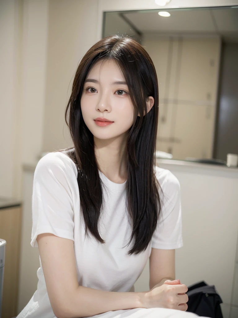 (top quality、8k、masterpiece:1.3)、1 girl、middle、She is a woman full of elegance, intelligence and cleanliness、Bob hair is characteristic。
facial features:Like Japanese and Korean beautiful female stars,The proportion of facial features is the golden ratio,大小適middle的雙眼皮,Elegant and pretty nose bridge,Pink and elastic lips,With lip beads,上下唇比例適middle,Slightly show the front teeth when smiling with hairstyle:Her hair is a beautiful bob、You can feel clean and elegant。
Hair color:她的Hair color是自然的黑棕色、Naturally flowing hair exhibits smooth luster。
skin:她的skin透明白皙粉嫩、healthy、Shiny。
clothing:She wears fashionable and simple clothes,complements her beauty。
body shape:頭部與body shape比例像伸展台的模特兒,四肢纖細胸部豐滿大小適middle可以感受身體的姿態與動作很優雅。
這款masterpiece以最高品質繪製、Cute and clean feminine charm、可愛的鮑勃頭髮和自然的棕色Hair color、and perform well through fashion with a clean feel。