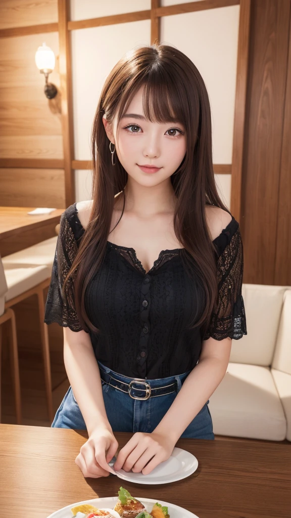 (8k, Ultra-high resolution, Highest quality, Tabletop:1.2),(18-year-old:1.2)、8k、Japanese girl&#39;s life々Beautiful portrait、Photorealistic、Ultra-high resolution、Highest quality、Stylish、Tie your hair up、Small face、,(mini skirt)、(Absolute area)、(Natural skin texture、Detailed skin、Hyperrealism、Ultra Sharpness)、Intricate details、Depth of written boundary、Gravure idol pose、actress、Captivate your audience,Laughing happily、