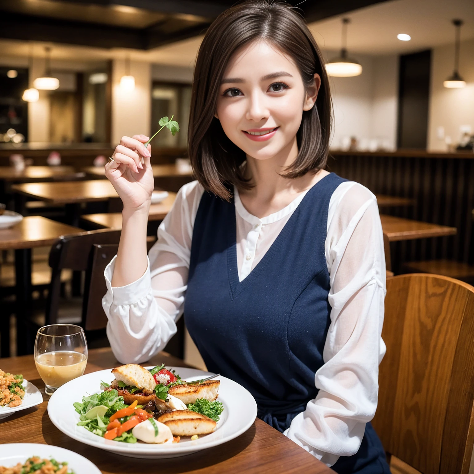 （Realistic:1.1）,(masterpiece,Highest quality)，8k,((Two Women)), (45 years old), 42 years old, slimカップル、modelカップル、actress男優、Tight waist,Upper Body,full-course dinner、wine 、Amazing view of the sunset sky and clouds、Perfect Anatomy, Brown Hair, Short Hair,Random Hairstyles,((Highly detailed face and eyes:1.2))(cute顔:1.4)，美しいactressの顔，Perfect golden ratio face，Long sleeve shirt、dress,(smile:1.2)、Shortcuts、cute、(Realistic, Intricate details:1.2), A bright smile、short hair,Bright Face、赤wine 、Appetizers、Italian food、wine bottle、Champagne、スパークリングwine、Brown Hair、Shortcuts、(slimな顔), (The body is slim), (Brown Hair), (Shortcuts), cheeks turn a little red,restaurant, In a prominent place (From the waist up) Nova Frog Style, actress, model, Upper Body, 白wine, slim, wineグラス, 